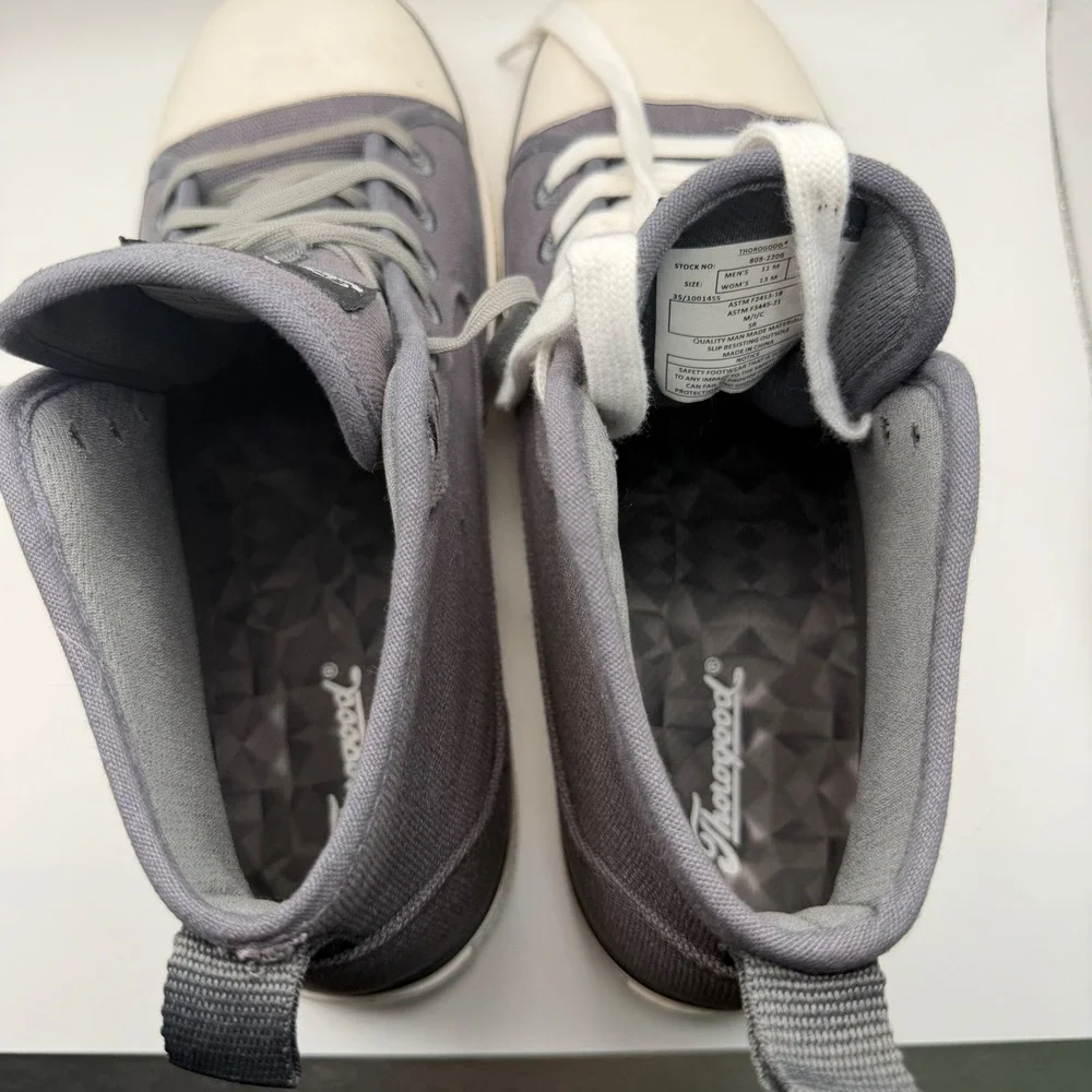 Thorogood 808-2200 Mens 11 Composite Toe Canvas High Top Work Sneakers Gray